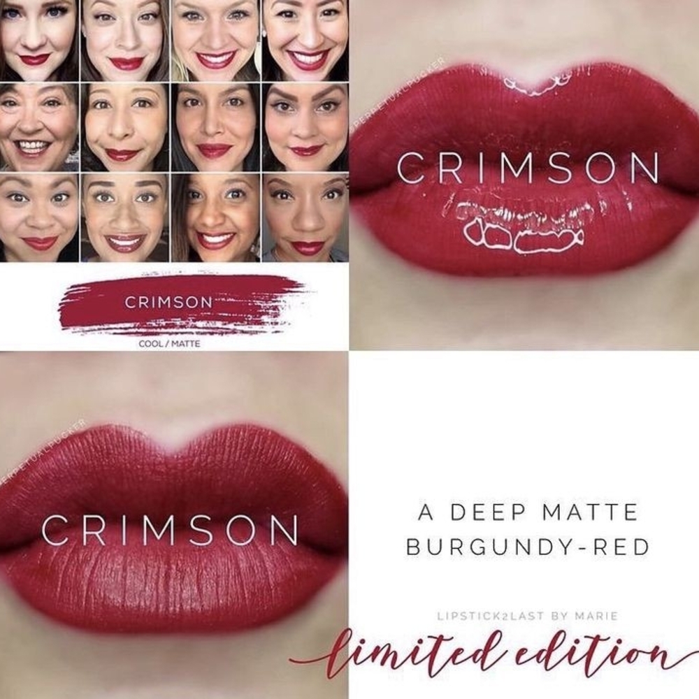Crimson Deep Matte Burgundy-Red Lipstick